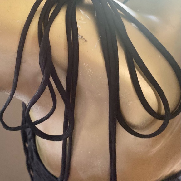 NWT Black Sateen Mini Dress - Picture 3 of 5